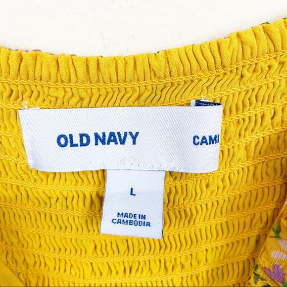 Old Navy | Ruffled Cami Dress Yellow Floral - Picture 3 of 5